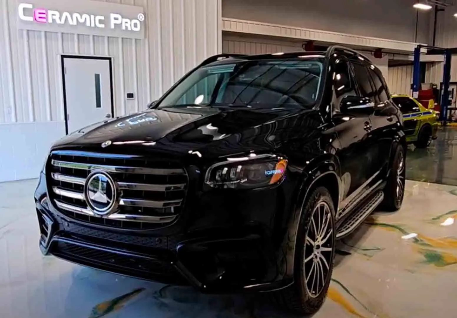 A Mercedes 580 finished with Ceramic Pro.